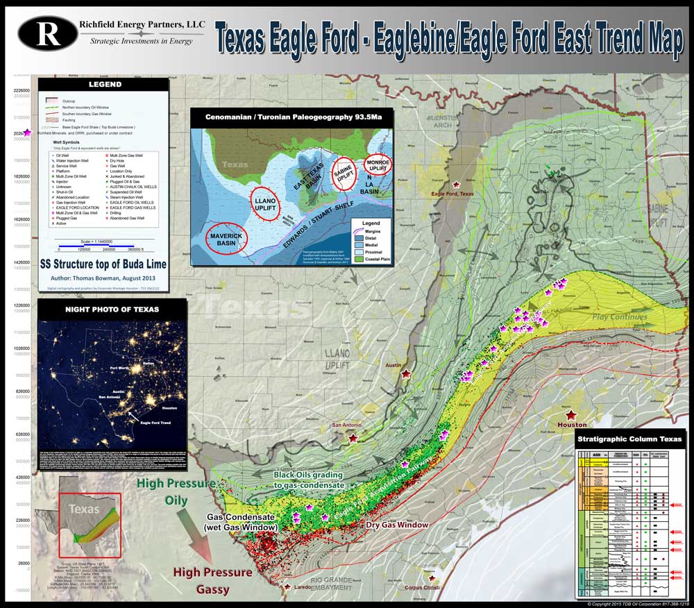 Texas Eagle Ford Trend Map